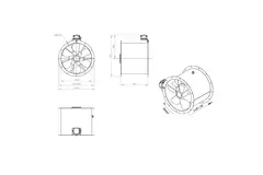 Ventilatore assiale da 500 mm - AL 500 D4 03 CFG