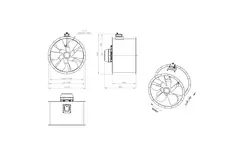 Ventilatore assiale da 900 mm - AL 900 D4 05 CFG