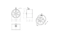 Ventilatore assiale da 900 mm - AL 900 D84U 01 CFG