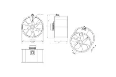 Ventilatore assiale da 1120 mm - AL 1120 D6 05 CFG