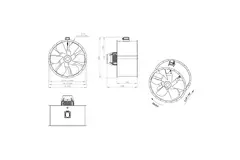 Ventilatore assiale da 1250 mm - AL 1250 D6 04 CFG