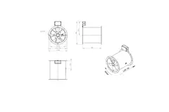 Ventilatore assiale da 315 mm canalizzato per fumi F400 - AL 315 D2 F4 01 CFG