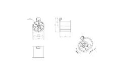 Ventilatore assiale per fumi canalizzati da 355 mm F400 - AL 355 D42U F4 02 CFG