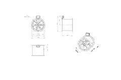 Ventilatore assiale da 400 mm canalizzato per fumi F400 - AL 400 D42U F4 02 CFG