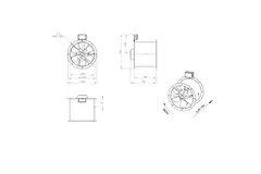 Ventilatore assiale per fumi da 400 mm canalizzato F400 - AL 400 D42U F4 01 CFG