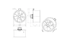 Ventilatore assiale per fumi canalizzati da 710 mm F400 - AL 710 D4 F4 01 CFG