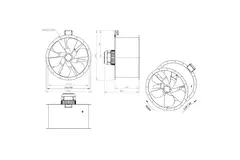 Ventilatore assiale per fumi canalizzati da 710 mm F400 - AL 710 D84U F4 01 CFG