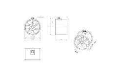 Ventilatore assiale da 800 mm per fumi F400 - AL 800 D4 F4 04 CFG