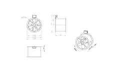 Ventilatore assiale per fumi canalizzati da 450 mm F400 - AL 450 D4 F4 01 CFG