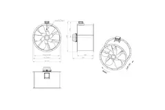 Ventilatore assiale da 1000 mm per fumi F400 - AL 1000 D4 F4 02 CFG