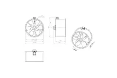 Ventilatore assiale da 1250 mm per fumi F300- AL 1250 D6 F3 07 CFG