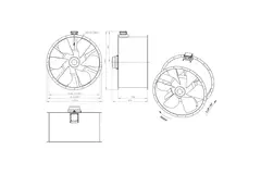 Ventilatore assiale da 1250 mm per fumi F400 - AL 1250 D6 F4 01 CFG