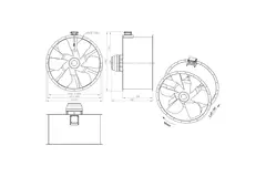 Ventilatore assiale da 1250 mm per fumi F400 - AL 1250 D6 F4 02 CFG