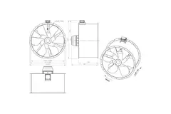 Ventilatore assiale da 1250 mm per fumi F400 - AL 1250 D6 F4 03 CFG