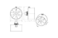 Ventilatore assiale da 1250 mm per fumi F400 - AL 1250 D6 F4 04 CFG