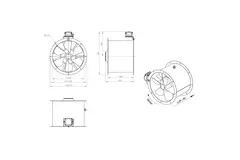 Ventilatore assiale da 450 mm - AL 450 D2 02 CFG