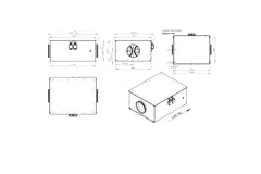 Ventilatore tubolare 280 mm isolato ad alta efficienza energetica - EM DUO 280 EC K 01