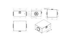 Ventilatore tubolare 355 mm isolato ad alta efficienza energetica - EM DUO 355 EC K 01