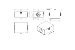 Ventilatore tubolare 400 mm isolato ad alta efficienza energetica - EM DUO 400 EC K 01
