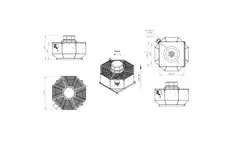 Ventilatore da tetto verticale in metallo - DVL 500 D4 RK 02