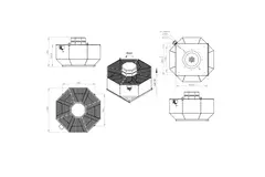 Ventilatore da tetto verticale in metallo - DVL 630 D4 RK 01