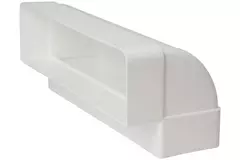 Curva rettangolare verticale a 90° in plastica 220x90 mm - KLV29-90