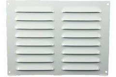 Griglia a fessura rettangolare in metallo 260x190 bianca - MR2619