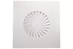 Diffusore a vortice a pale fisse 400mm quadrato - SWS400 RAL9010