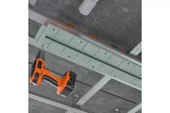 Griglia lineare intonacabile senza cornice Ergovent 1000 mm con diametro di collegamento 75 mm – profilo