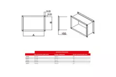 Connettore rettangolare flessibile Mavivent by Econox M4007 orizzontale - FC