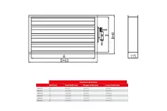 Serranda Maxivent con attuatore per MR4528 orizzontale destro - DAR