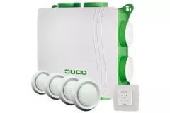 DucoBox Silent 2.0 400 m³/h + controllo RF + 4 valvole - spina di sicurezza