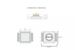 Ergovent valvola di ventilazione canalizzabile senza telaio quadrata 125 mm
