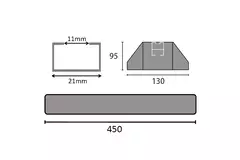 Barra di montaggio ClimaConnect in gomma antivibrante 450 mm