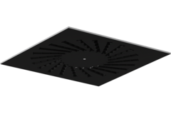 Diffusore a vortice in acciaio con deflettori regolabili - 500x500 mm - RAL 9005