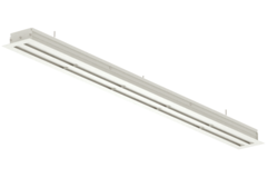 Diffusore di linea in alluminio con 3 lamelle orientabili - 1500 mm - RAL 9010