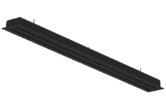 Diffusore di linea in alluminio con 3 lamelle orientabili - 1500 mm - RAL 9005
