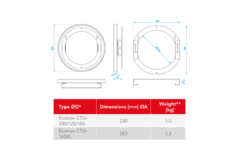 Griglia di sfiato con insonorizzazione – 100/125/160 mm – RAL 9003