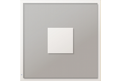Griglia per soffitto forata per mandata e ripresa 595x595 mm – 125 mm – RAL 9010