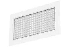 Griglia a parete in alluminio con griglia fissa - con molle di frizione - 200x100 mm - RAL 9016