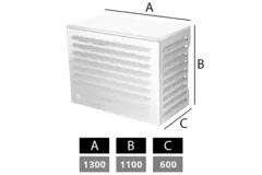grande condizionatore d'aria e involucro della pompa di calore RAL9010 Bianco