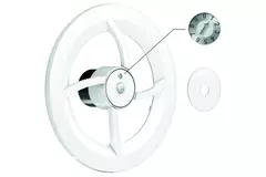 Ventilatore da bagno Solara con termoventilatore - diametro 100 mm - nero opaco