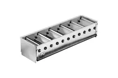 Griglia a parete doppia regolabile in alluminio con ammortizzatore - con molle a frizione - 800x100 mm - RAL 9010
