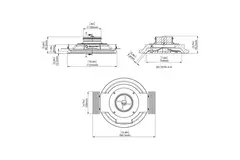 Valvola di ventilazione Ergovent inseribile, senza telaio, rotonda da 100 mm - con effetto Coanda