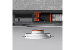 Valvola di ventilazione Ergovent senza cornice rotonda 125 mm - con effetto coanda