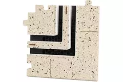Angolo a 90 gradi Ergovent per diffusori modulari a feritoia a innesto con 2 feritoie