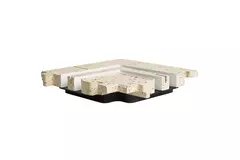 Angolo a 90 gradi Ergovent per diffusori modulari a feritoia a innesto con 2 feritoie