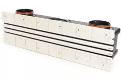 Frangisole Ergovent senza cornice 1000 mm con diametro di raccordo 150 mm - climatizzazione - 3 feritoie