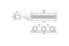 Frangisole Ergovent senza cornice 1000 mm con diametro di raccordo 150 mm - climatizzazione - 3 feritoie