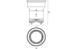 Ubbink Air Excellent Connettore 23C per cassetta di distribuzione aria DBOX 125/500